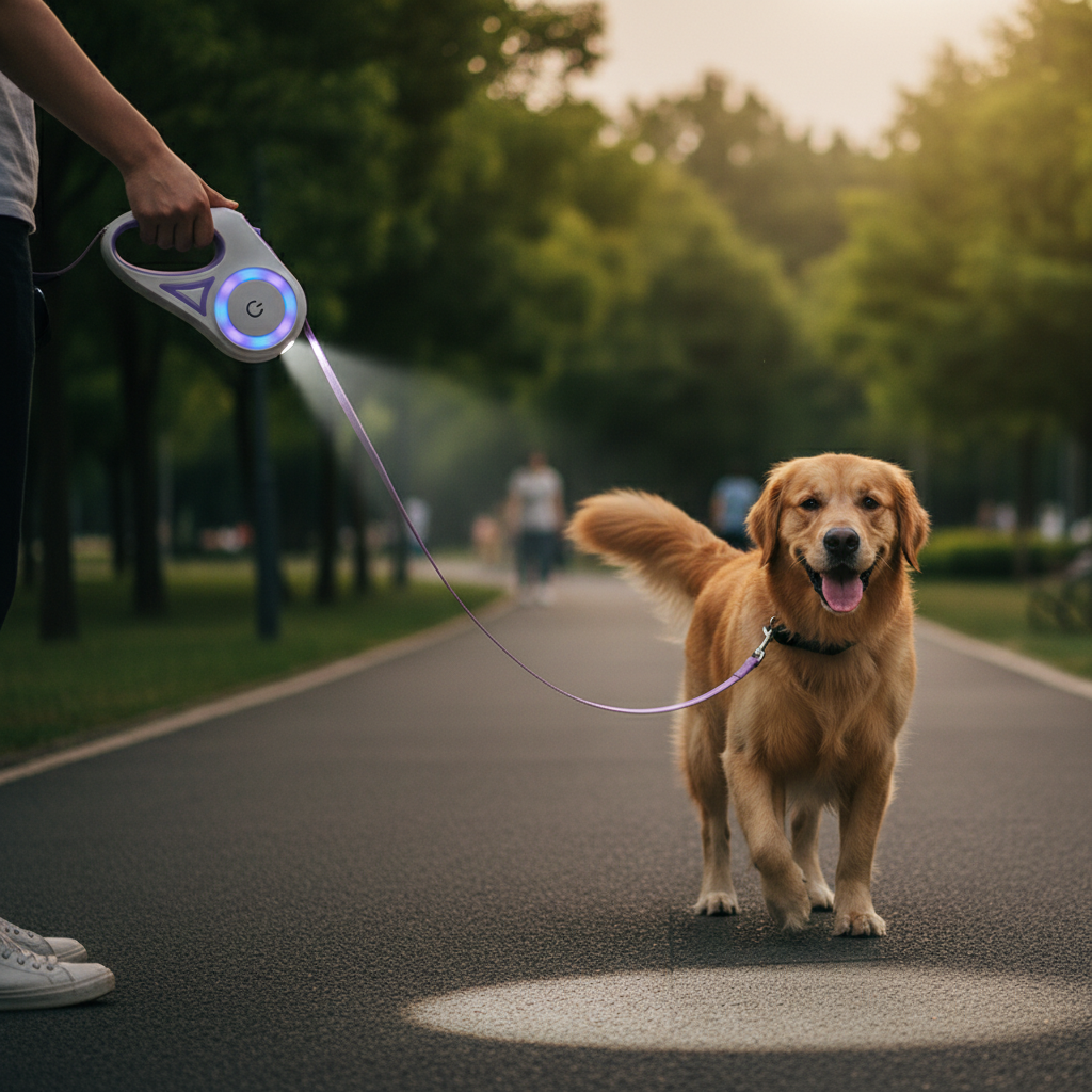 Trela Retrátil com Cão